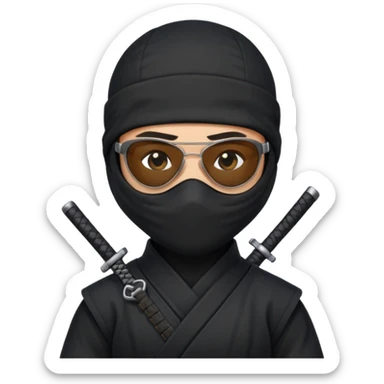 Ninja with sunglasses sticker