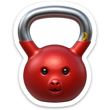 Heart shaped kettle bell sticker