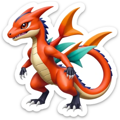 Meloetta-Guilmon-Garchomp-Pokémon-Fakémon-creature sticker