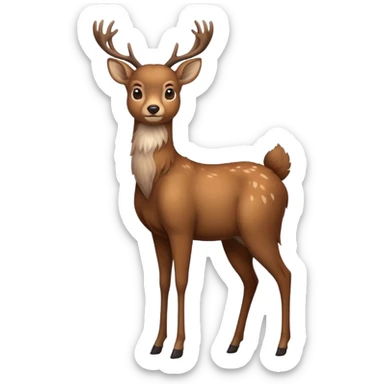 a deer standing on 2 legs sticker