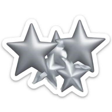 Silver stars sticker