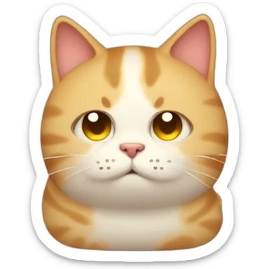 sad cat fat sticker