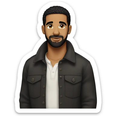 drake with no pink hair sticker
