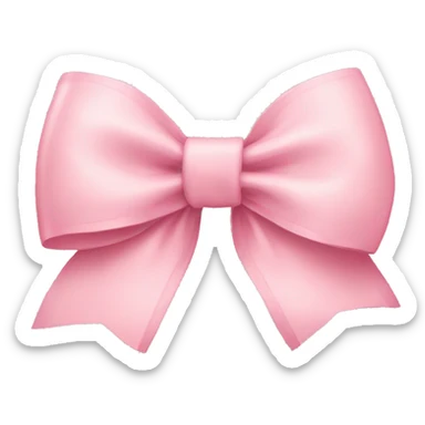 light pink bow on light pink bow sticker
