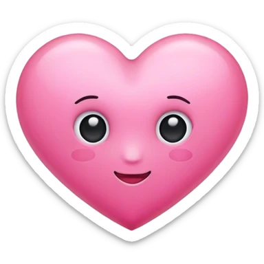 Pink heart sticker