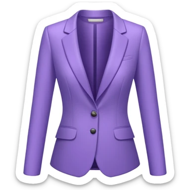 lavender-purple  Suit, smooth rounded neckline, simple design, glossy surface, plain background. Negative: Girls, only suit. sticker