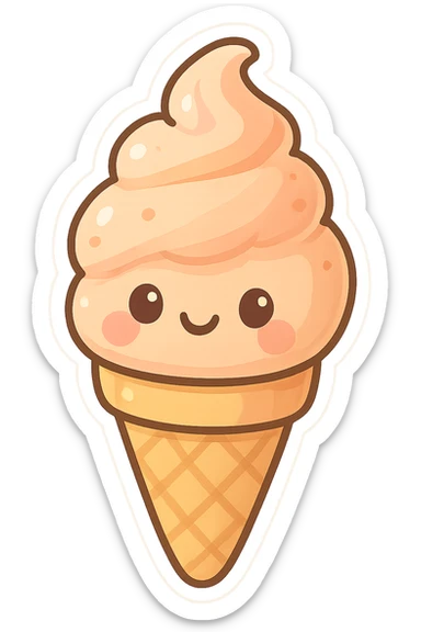 Ice cream cone sticker