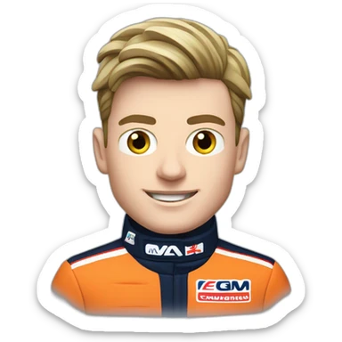 Max verstappen f1 driver in a car sticker