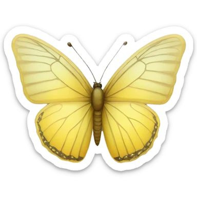 yellow butterfly sticker