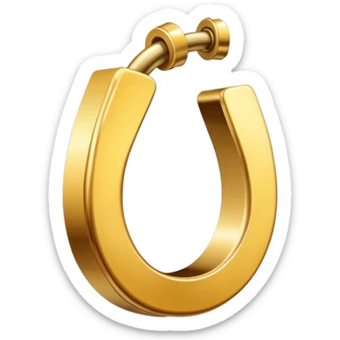 Golden horse shoe sticker