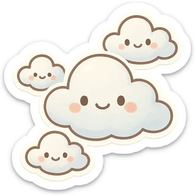 Clouds sticker