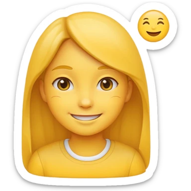 Make the girl in the photo an emoji. sticker