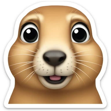 prairie dog face sticker