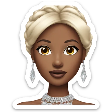 glamorous black barbie  sticker