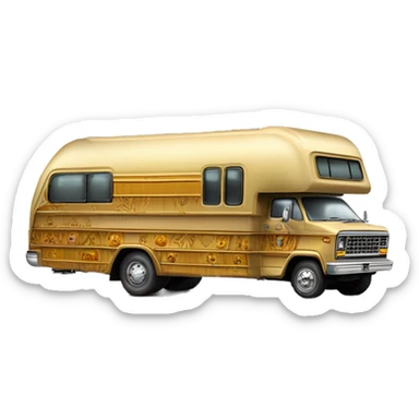Real 70s C-3PO Winnebago dually woody monster bus sticker
