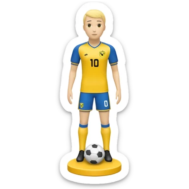 create an emoji of a yellow soccer free kick mannequin sticker