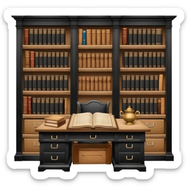 archives room 18th century sticker