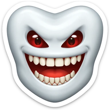 Hungry teeth sticker