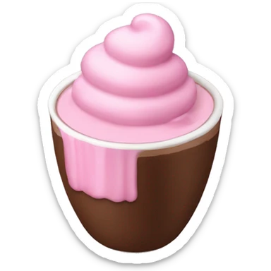 Pink hot chocolate  sticker