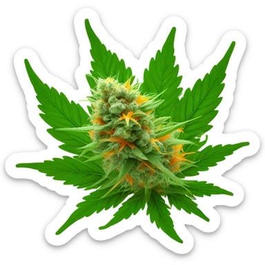 Weed bud sticker
