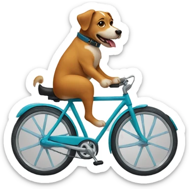 Dog on a bike  sticker