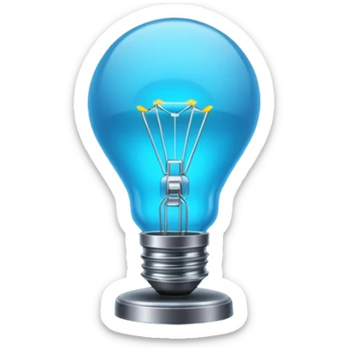 1980s neon light blue lighting lamp sticker