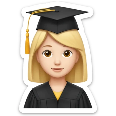c/o 2026 with graduation cap, emoji style sticker