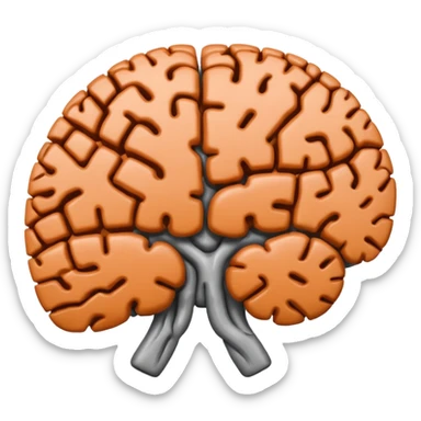 a fuzzy brick inside of a brain sticker