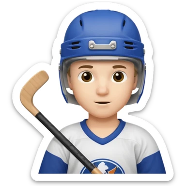 boy hockey player  sticker