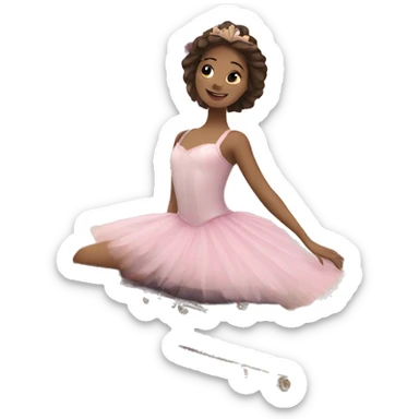 a fair ballerina on a ship sticker
