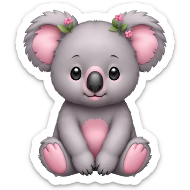 All Pink koala sticker