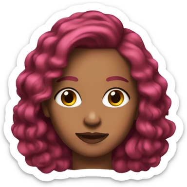💁🏼‍♀️ this emoji but with dark red hair  sticker