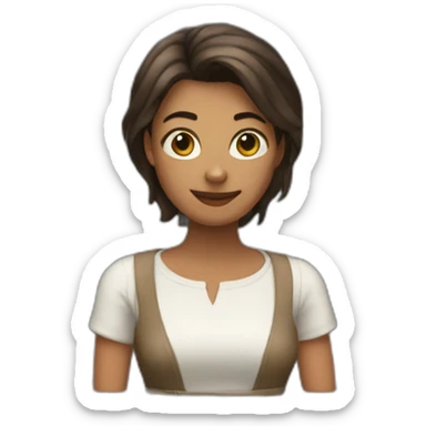 Woman with the heavies sticker