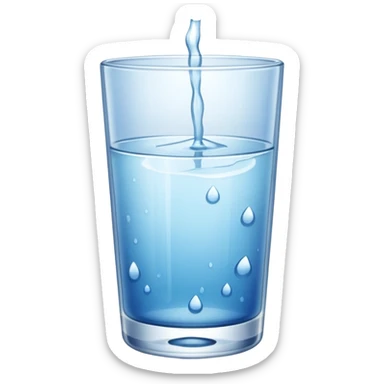 glass of water sticker