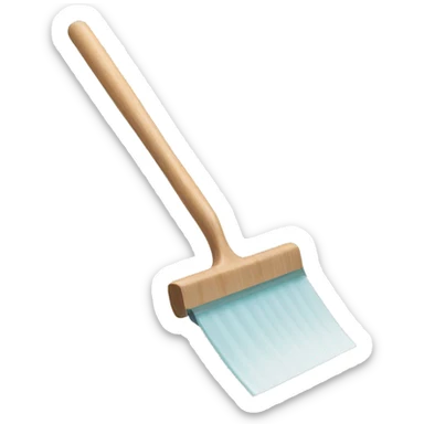 squeegee with long wooden handle sticker