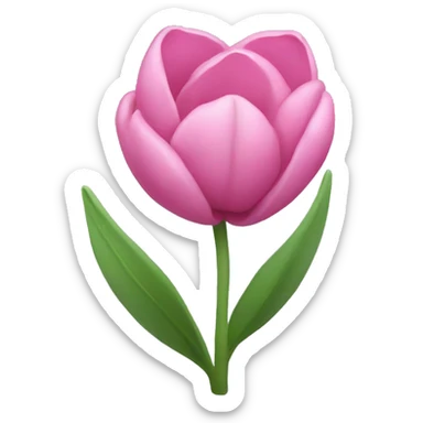 pink flower bud sticker