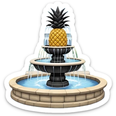 charleston pineapple fountain sticker