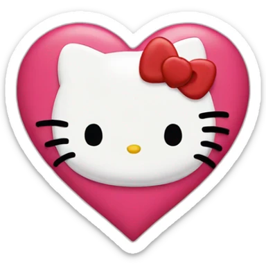 hello kitty heart sticker