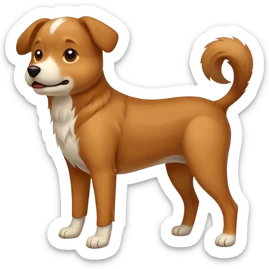 Dog peeing with leg up sticker