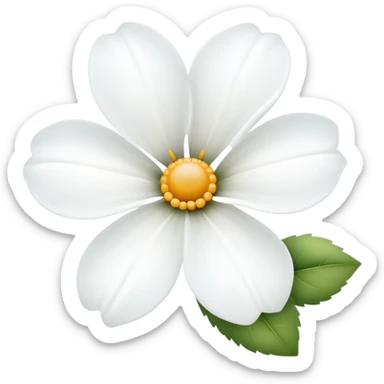 Weiße blume sticker
