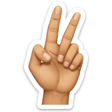 Mano asiendo seña de letra s sticker