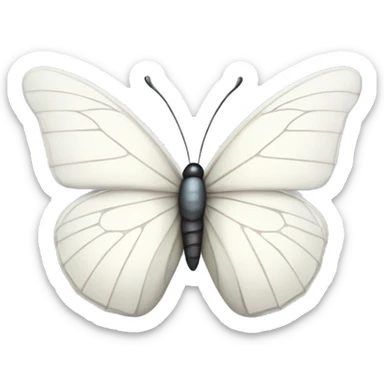 cute white butterfly sticker