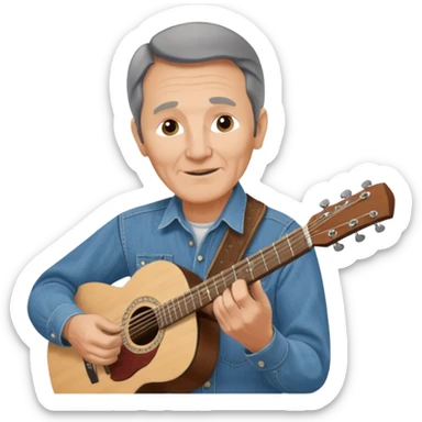 An Alaskan young man named Adrian Rogers in Kasilof Alaska.  Singing and playing classic country songs sticker