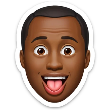 P Diddy with his tongue out sticker