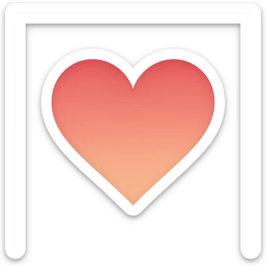 romantic heart with a gradient sticker