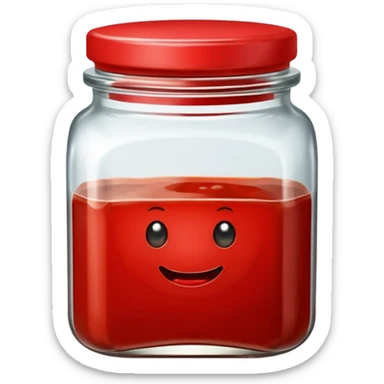 chilli bean sauce in a short wide neck square jar sticker