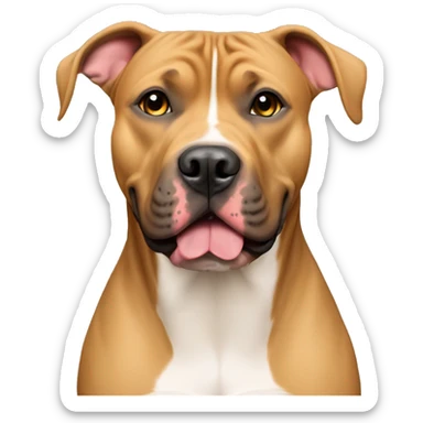 All Tan American Pitbull Mastiff Mixed  sticker