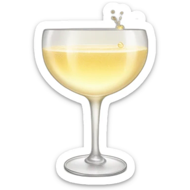champagne in champagne saucer sticker