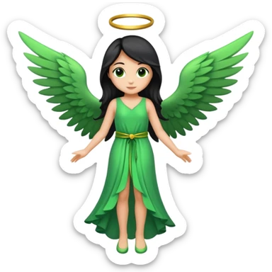 Une fée avec des ailes noirs sticker