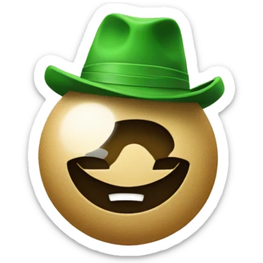 Luck with hat sticker